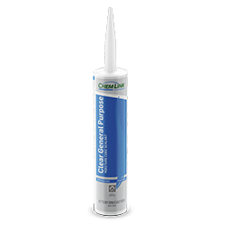 Clear General Purpose Sealant from Chem Link is a waterproof sealant for siding, roofing, flashing, HVAC and more